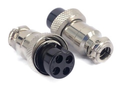4 Pins Female circular connector 16mm GX16