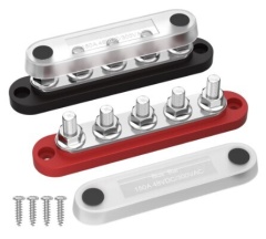 150A Red Busbar Power Block 5 channel M6(1/4") Connector for Car
