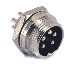 5 Pins Male circular connector 12mm GX12
