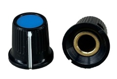 ฺBlack body Blue Top Knob 16x15 Shaft 6.4mm