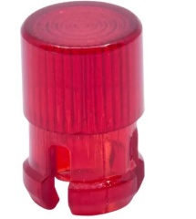 Flat cylindrical 5mm LED Lampshade Protector Red Plastic Clip