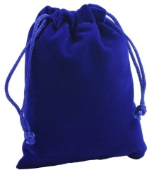 Blue Velvet Bag 13cmx18cm