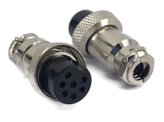 7 Pins Female circular connector 16mm GX16