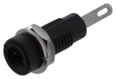 2mm Banana Male Plug Black MULTICOMP