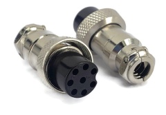 8 Pins Female circular connector 16mm GX16