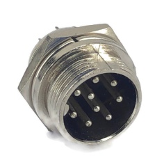 9 Pins Male circular connector 16mm GX16