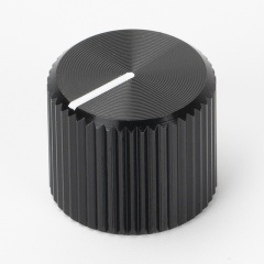 Knurled Aluminum Black Knob 13x15mm