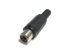 RCA Phono Female Plug Cable Mounting Black
