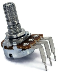 1M OHM Logarithmic Taper Potentiometer Spline Shaft PCB Mount