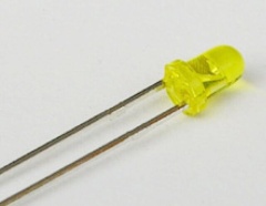 LED 3mm Yellow Short Pins