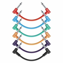 6.35mm 1/4" Mono Guitar Effect Pedal Cable  Green Color 20cm