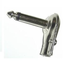 6.35mm 1/4" Mono Right Angle Metal Plug