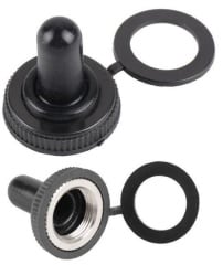 Waterproof Switch Cap Black Color 12mm 