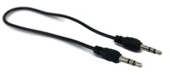 3.5mm To 3.5mm Stereo Cable Black Color Total Length 35cm
