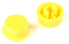 Round Tactile Push Button Cap Yellow Color 