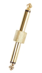  6.35mm 1/4" Male to Male Coupler Adaptor Straight Type Gold Plated