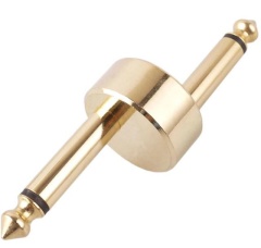  6.35mm 1/4" Male to Male Coupler Adaptor Z Type Gold 