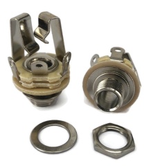 6.35mm 1/4" Stereo Chassis Socket / Jack 3 Terminals