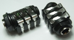 6.35mm 1/4" Stereo Insulated Socket Jack PCB Pin