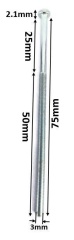 M3 Steel Screw Half Thread Cross Round Head M3x75mm