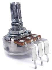 TAYDA 1M OHM Logarithmic Taper Potentiometer Spline Shaft PCB Mount