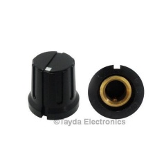 KN8F Black Knob 16x15mm Shaft Diameter 6.00mm