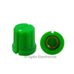 KN8F Green Knob 16x15mm Shaft Diameter 6.00mm