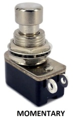 SPST Momentary Full Tone Push Button Stomp Foots / Pedal Switch Short Shaft