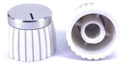 Marshall White Body Silver Top Knob Shaft Diameter 6.00mm Split Shaft