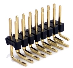 2x8 Pin 2.54mm Right Angle Double Row Pin Header