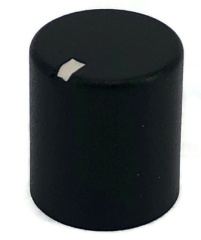 Black control knob 9.8x11mm Shaft hole 6x18T