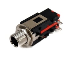 6.35mm 1/4" Right Angle Mono Female Connector Thread Lock Panel Mount CK635008