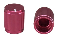 Aluminum Control Knurled knob 13x16mm Shaft Hole 6.4mm Light Red