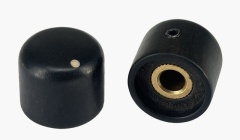 Black Ebony Dome knob 20x17mm Shaft 6.00mm