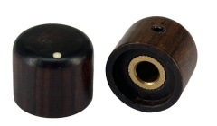 Wood Ebony Dome knob 20x17mm Shaft 6.00mm
