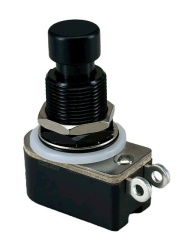 SPST Momentary Soft Touch Push Button Stomp Foots / Pedal Switch Black Shaft 