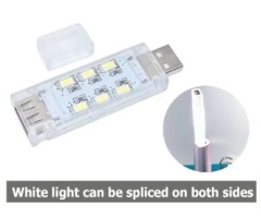 	USB 12 LED WHITE LIGHT 5V Both Sides