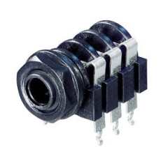 REAN NYS219 6.35mm 1/4" Stereo Insulated Socket Jack PCB Long Pins