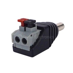 DC Power male Jack Push Button 2 Pin Terminal 5.5x2.1mm