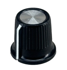 Black body Gray Top Knob 16x15MM Shaft 6.4mm