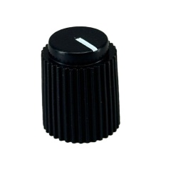 Ripple knob Black 14x17mm Shaft Hole 6.35mm