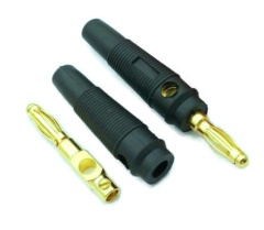 4mm Banana Male Plug Black Gold Plated