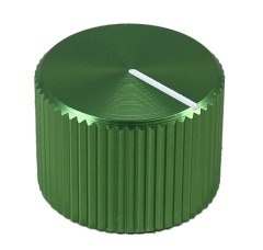 Knurled Aluminum Green Knob Shaft 6.35mm
