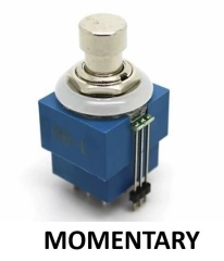 illuminated Push Button Foot Switch Momentary 3PDT Bi-Color Red/Blue LED