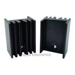 Heat Sink TO-220 8 Fins 20mm Aluminium Black