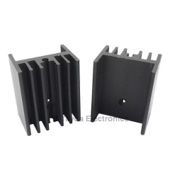 Heat Sink TO-247 8 Fins 25mm Aluminium Black