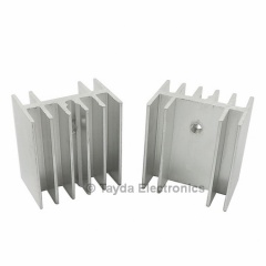 Heat Sink TO-220 10 Fins 1 Inch Aluminium White