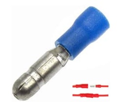 Male Bullet Insulated Crimp Terminal Blue Size 1.5mm² to 2.5mm²