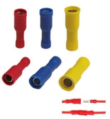 Female Bullet Insulated Crimp Terminal Blue Size 1.5mm² to 2.5mm²