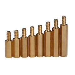 Brass Standoff Spacer Golden Screw Hex Male M3x12.5mm